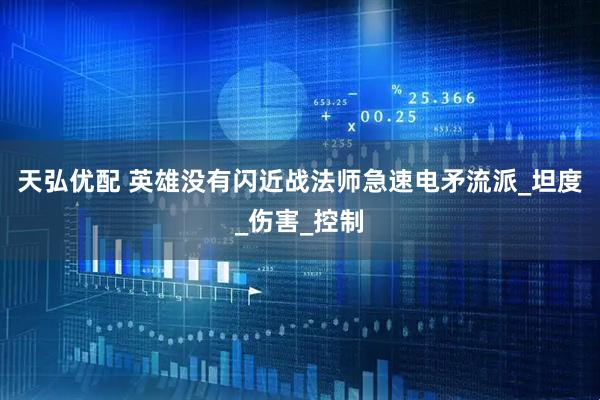 天弘优配 英雄没有闪近战法师急速电矛流派_坦度_伤害_控制